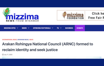 Arakan Rohingya National Council (ARNC) formed to reclaim identity and seek justice