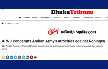 ARNC condemns Arakan Army’s atrocities against Rohingya
