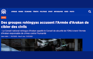 Des groupes rohingyas accusent l’Armée d’Arakan de cibler des civils