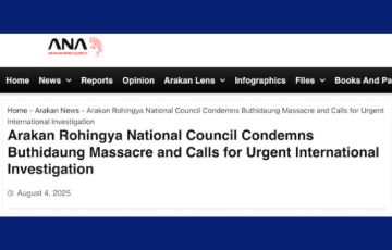 Arakan Rohingya National Council Condemns Buthidaung Massacre and Calls for Urgent International Investigation