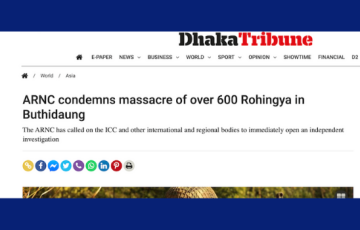 ARNC condemns massacre of over 600 Rohingya in Buthidaung